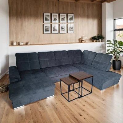 Bauerkraft G-820 Moderné štvorcové konferenčné stolíky 2 v 1, loft, orech