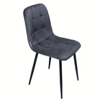 Bauerkraft G-494 Čalouněná sametová jídelní židle loft Velvet, grafitová
