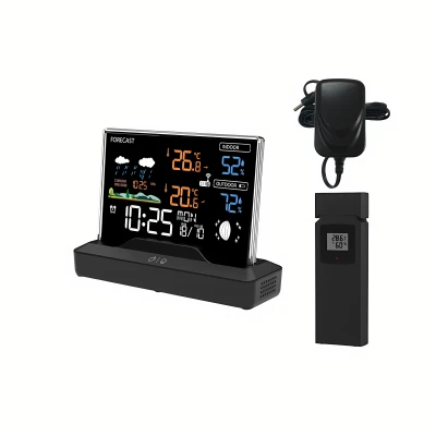 Bauerkraft G-870 Bezdrátová podsvícená meteostanice s barometrem, černá