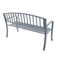 Bauerkraft G-823 Zahradní lavice s opěrkou, kovová, 125 cm, grafitová