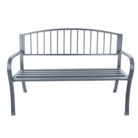 Bauerkraft G-823 Zahradní lavice s opěrkou, kovová, 125 cm, grafitová