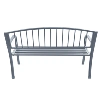 Bauerkraft G-823 Zahradní lavice s opěrkou, kovová, 125 cm, grafitová