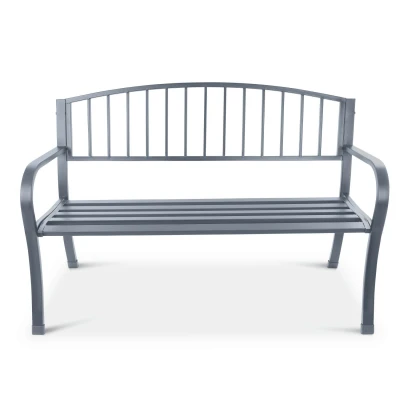 Bauerkraft G-823 Zahradní lavice s opěrkou, kovová, 125 cm, grafitová