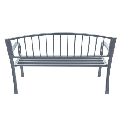Bauerkraft G-823 Zahradní lavice s opěrkou, kovová, 125 cm, grafitová