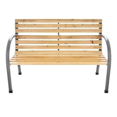 Bauerkraft G-417 Zahradní lavice s opěrkou, kovová, 120 cm