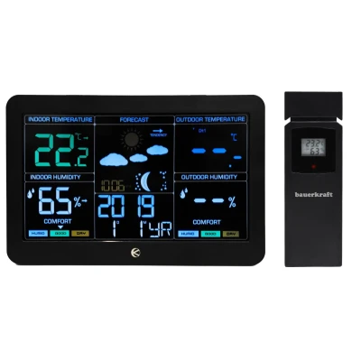 Bauerkraft G-568 Bezdrôtová meteorologická stanica, teplomer, barometer, hodiny, budík