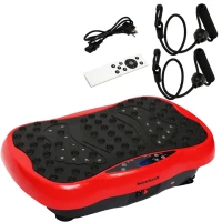 Bauerkraft H-198 Vibrační tréninková plošina, dálkový ovladač, Bluetooth, červená