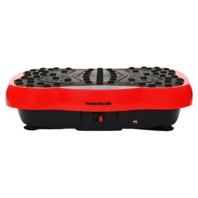 Bauerkraft H-198 Vibrační tréninková plošina, dálkový ovladač, Bluetooth, červená