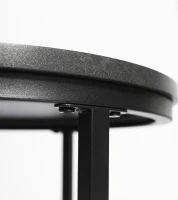 Bauerkraft H-108 Moderné okrúhle konferenčné stolíky 2 v 1, loft, grafit