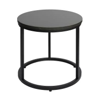 Bauerkraft H-108 Moderné okrúhle konferenčné stolíky 2 v 1, loft, grafit