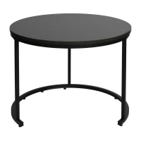 Bauerkraft H-108 Moderné okrúhle konferenčné stolíky 2 v 1, loft, grafit