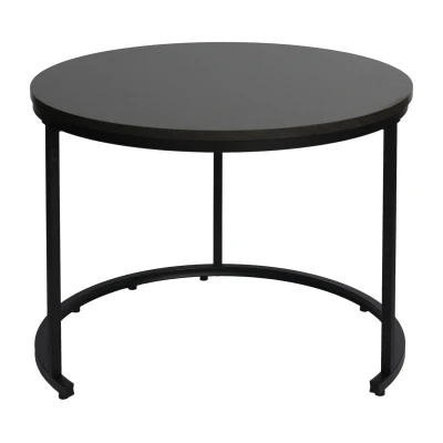 Bauerkraft H-108 Moderné okrúhle konferenčné stolíky 2 v 1, loft, grafit