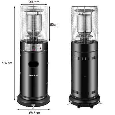 Bauerkraft H-637 Terasový plynový ohrievač 11 kW s krytom