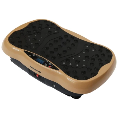 Bauerkraft H-214 Vibrační tréninková plošina, dálkový ovladač, Bluetooth, béžová