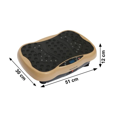 Bauerkraft H-214 Vibrační tréninková plošina, dálkový ovladač, Bluetooth, béžová