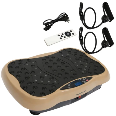 Bauerkraft H-214 Vibrační tréninková plošina, dálkový ovladač, Bluetooth, béžová