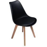 Bauerkraft G-497 Moderní skandinávská židle s poduškou, černá