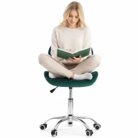 Bauerkraft H-589 Detská otočná stolička z velúru, zelená