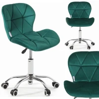 Bauerkraft H-589 Detská otočná stolička z velúru, zelená