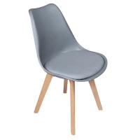 Bauerkraft G-506 Moderní skandinávská židle s poduškou, šedá