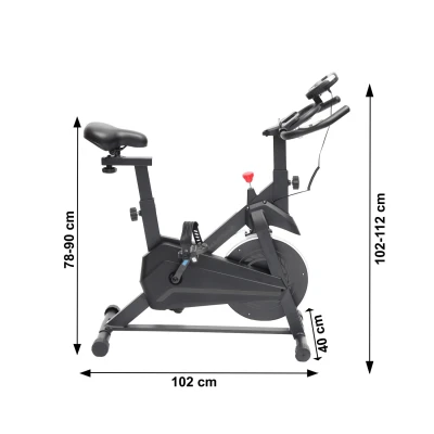 Bauerkraft H-550 Magnetický rotoped s nastavitelným sedlem, LCD displej, 4 kg, šedý