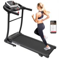 Bauerkraft H-527 Elektrický běžecký pás, regulace sklonu, 100 kg, 10 km/h, šedý
