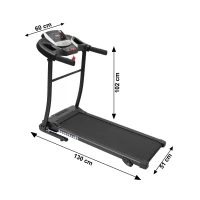 Bauerkraft H-527 Elektrický běžecký pás, regulace sklonu, 100 kg, 10 km/h, šedý