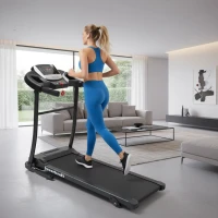 Bauerkraft H-527 Elektrický běžecký pás, regulace sklonu, 100 kg, 10 km/h, šedý