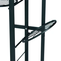 ModernHome PJJPS0014 Kovový stojan na kvety, 6 úrovní, 106 cm, čierny
