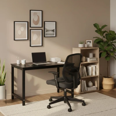 ModernHome TH-RD-1 Psací, počítačový stůl 120 x 60 cm, černý