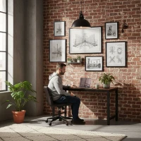 ModernHome TH-RD-7-16 Písací stôl, počítačový stôl 120 x 60 cm, orech
