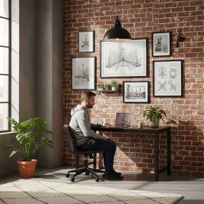 ModernHome TH-RD-7-16 Písací stôl, počítačový stôl 120 x 60 cm, orech