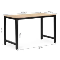 ModernHome TH-RD-6-16 Psací, počítačový stůl 120 x 60 cm, světlý dub