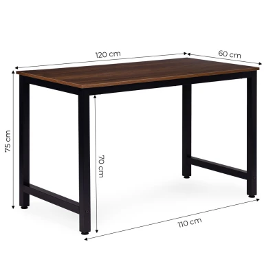ModernHome TH-RD-15 Psací, počítačový stůl 120 x 60 cm, tmavě hnědý