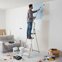 ModernHome WK4026-5 Hliníkové schůdky 5-stupňové s plošinou 150 kg
