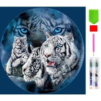 RealG RC-K-124 Diamantového malování 5D Sada, 50 x 65 cm, zvířata