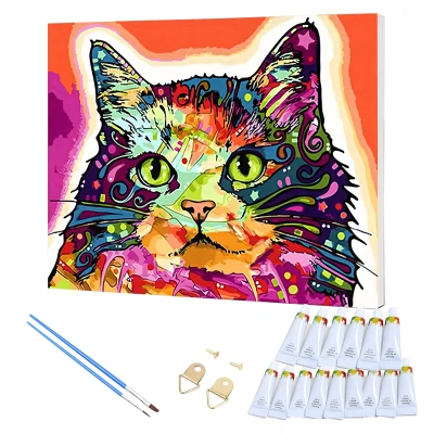 RealG RC-K-263-KTL2131 Malování podle čísel obraz s rámem 30x40 Kotě