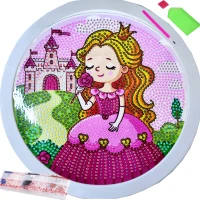 RealG RC-K-167 Diamantové malování 20 x 20 cm v rámečku, princezna