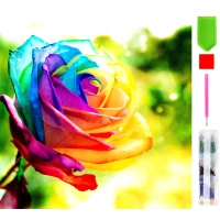 RealG RC-K-043 Diamantové malování sada 5D, 30 x 30 cm, růže