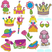 RealG RC-K-183 Sada diamantového malování 5D, samolepky, 12 ks