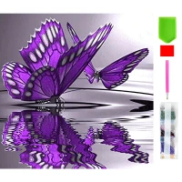 RealG RC-K-149 Diamantové malování sada 5D, 20 x 30 cm, motýl