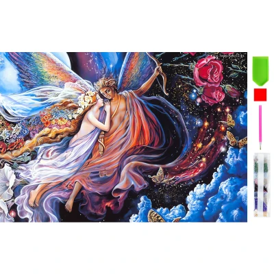RealG RC-K-138 Diamantové malování sada 5D, 50 x 65 cm, Nebeské objetí
