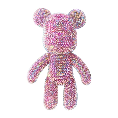 RealG RC-K-257 Diamantové malování 5D figurka 51 cm, medvěd růžový