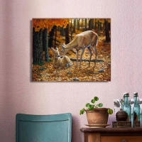 RealG RC-K-179 Diamantové malování na rámu 5D, 30 x 40 cm, srnky