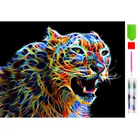 RealG RC-K-087 Diamantové malování sada 5D, 30 x 40 cm, Tygr
