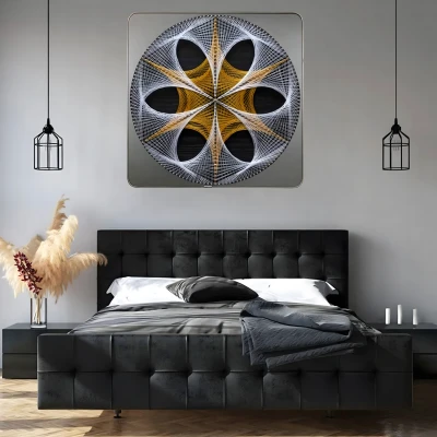 RealG RC-K-161 Kreatívna sada na výrobu obrazov zo šnúrok 40 x 40 cm, Geometrický kruh