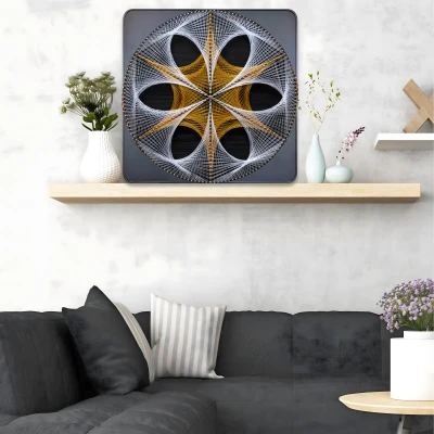 RealG RC-K-161 Kreatívna sada na výrobu obrazov zo šnúrok 40 x 40 cm, Geometrický kruh