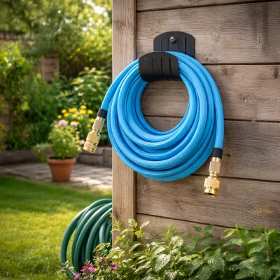 RealG RC-K-2237 Zahradní flexi hadice 6,8 - 15 m, spojky 1/2" a 3/4", modrá