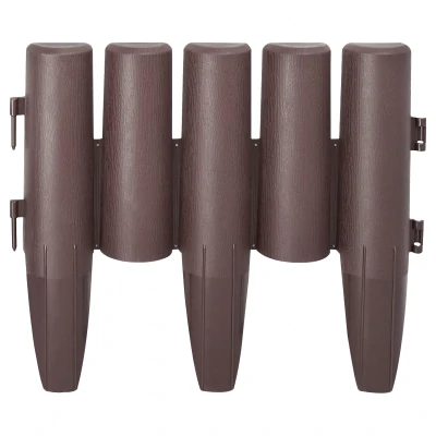 RealG RC-K-2147 Zahradní palisáda, obrubník 28,5 x 23,8 cm, hnědá, 10 ks