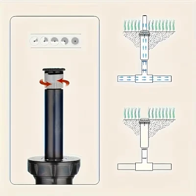 RealG RC-K-2197 Výsuvné rotační zavlažovače 360° 5,7 m, sada 5 ks